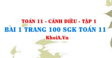 Bài 1 trang 100 SGK Toán 11 tập 1 Cánh Diều